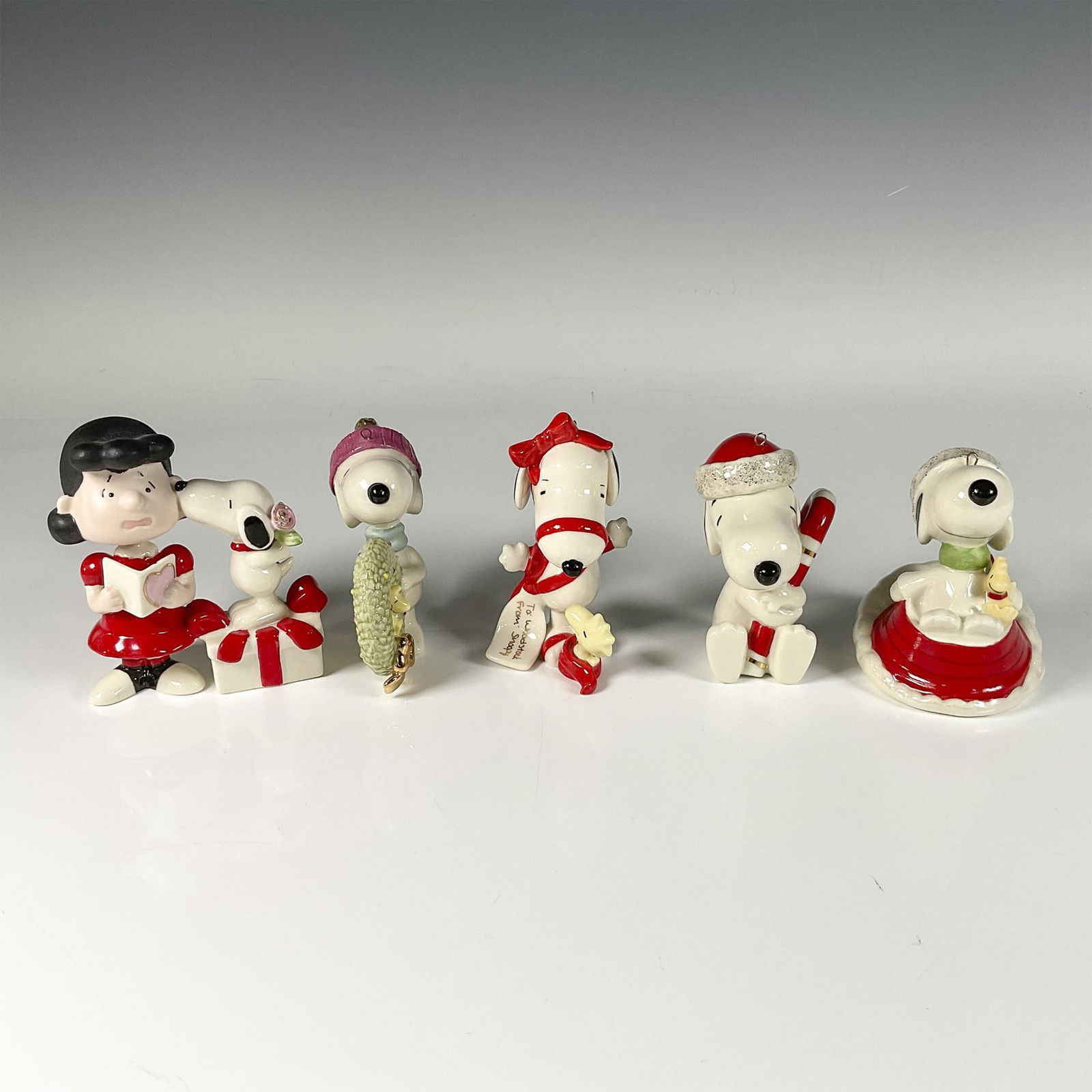 5pc Lenox Snoopy Christmas Ornament Set (1 of 5)