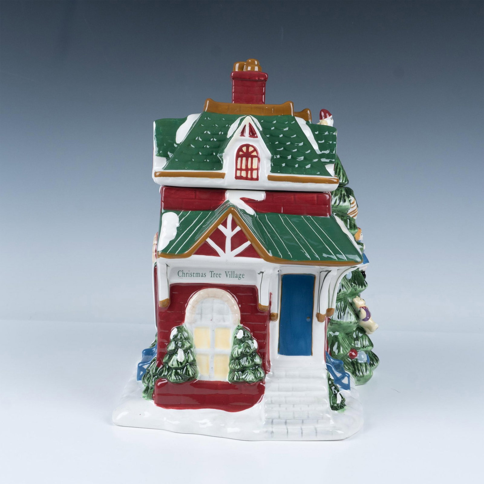 Spode Christmas Tree Village Train Station Cookie Jar (1 of 7)