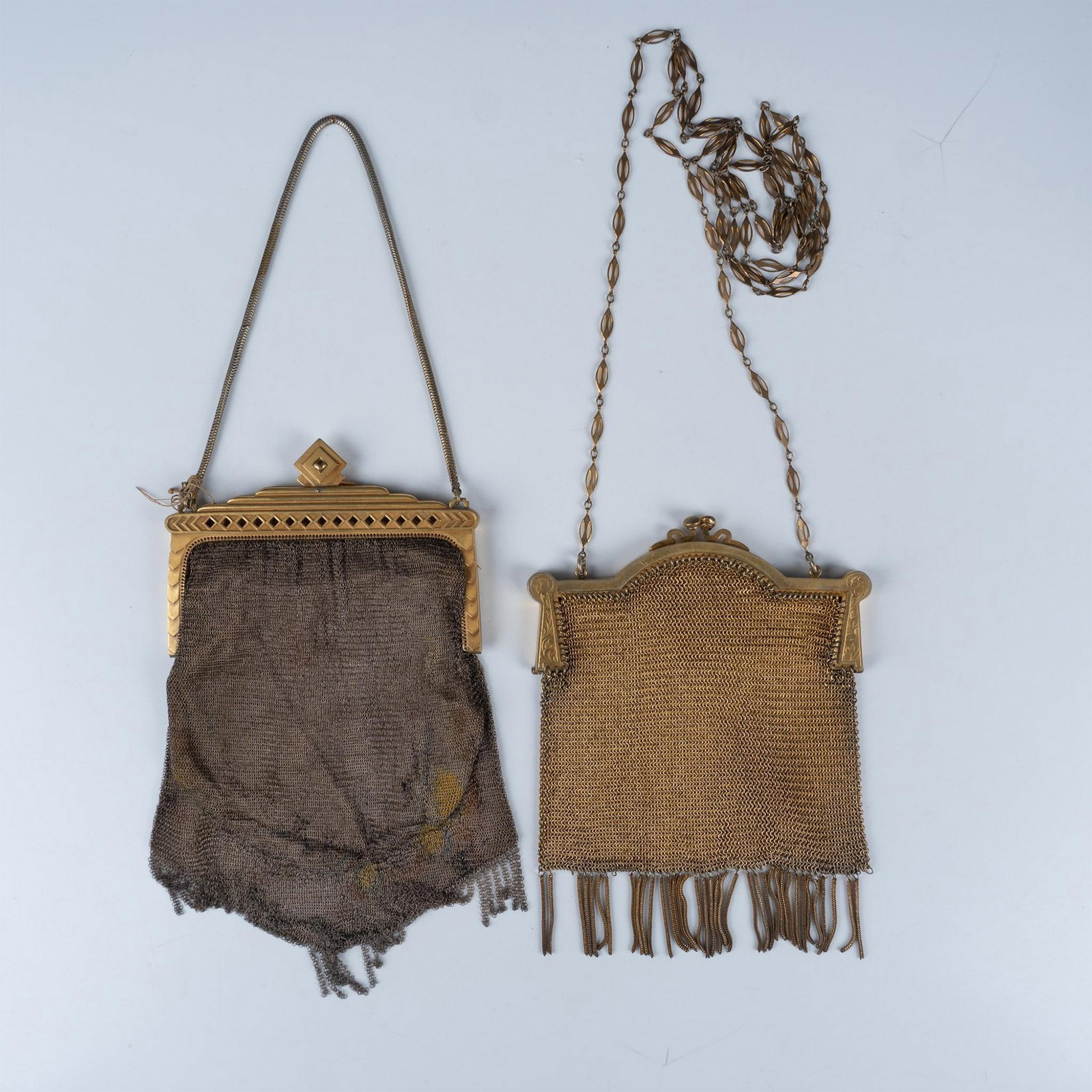 Pair of Whiting and Davis & Art Deco Mesh Evening Bags (1 of 4)