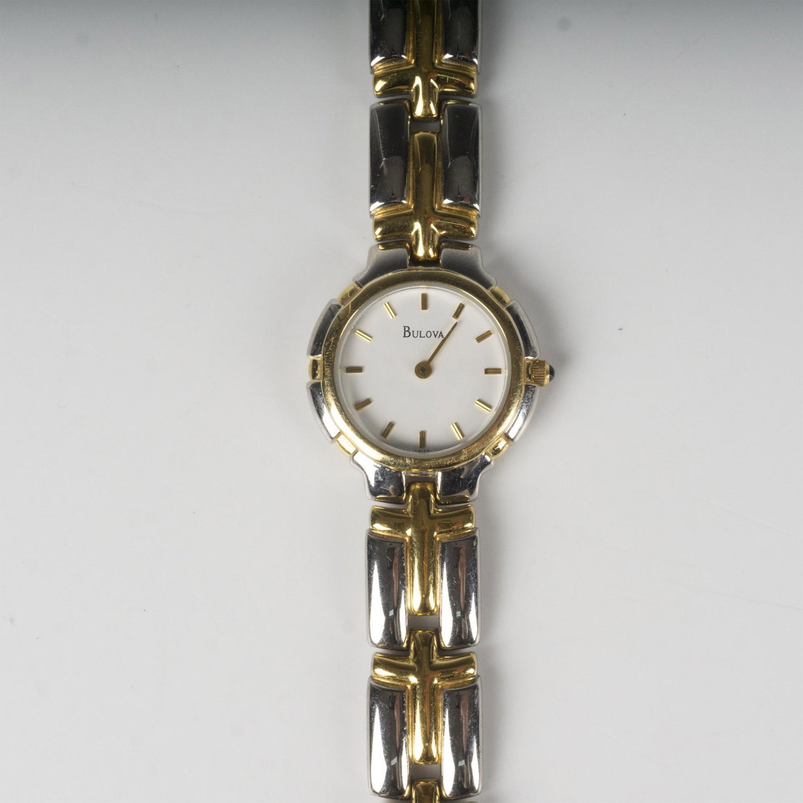 Bulova Quartz Two Tone Woman's Wristwatch (1 of 6)
