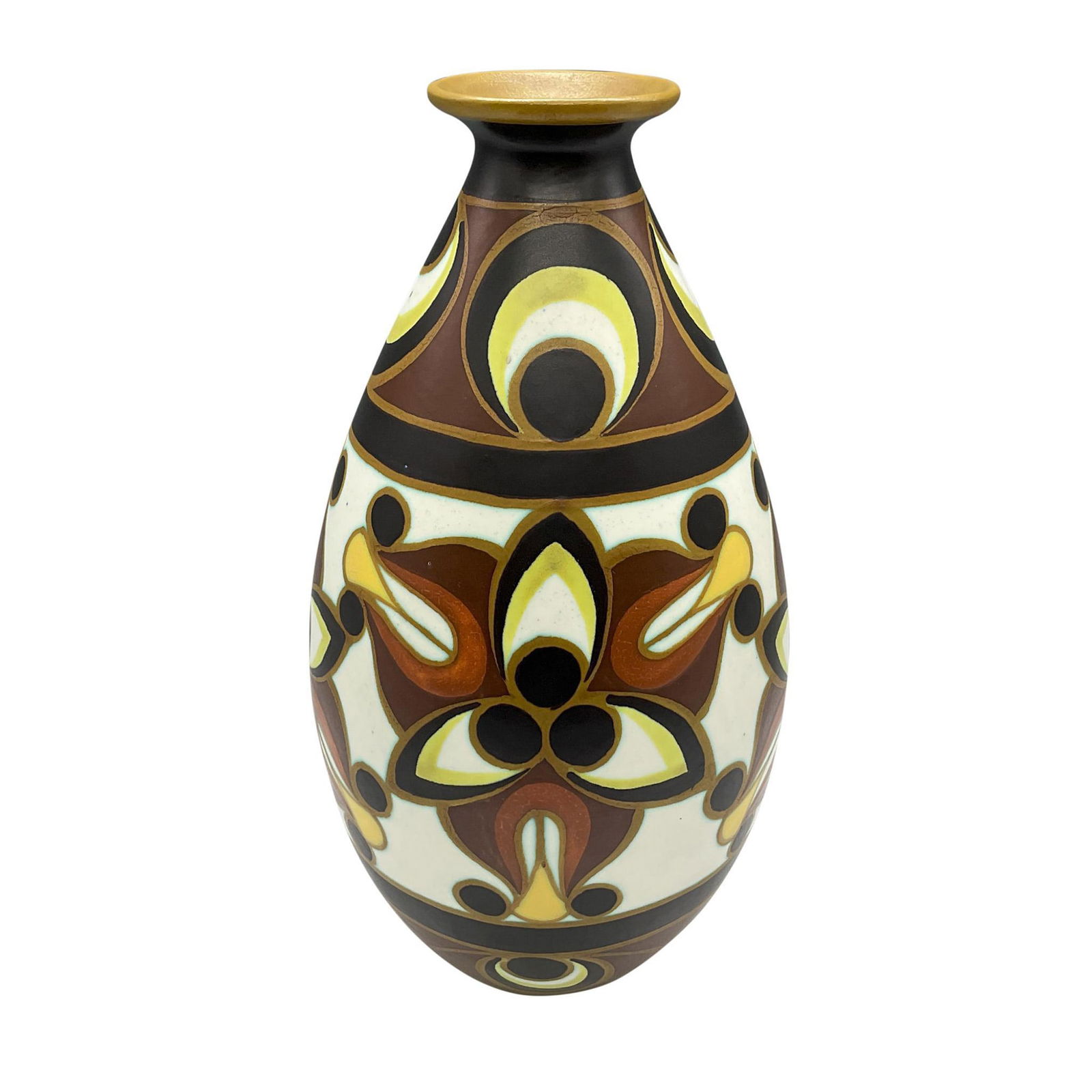 Boch Keramis by Charles Catteau Ceramic Floral Vase, D. 1739 (1 of 4)