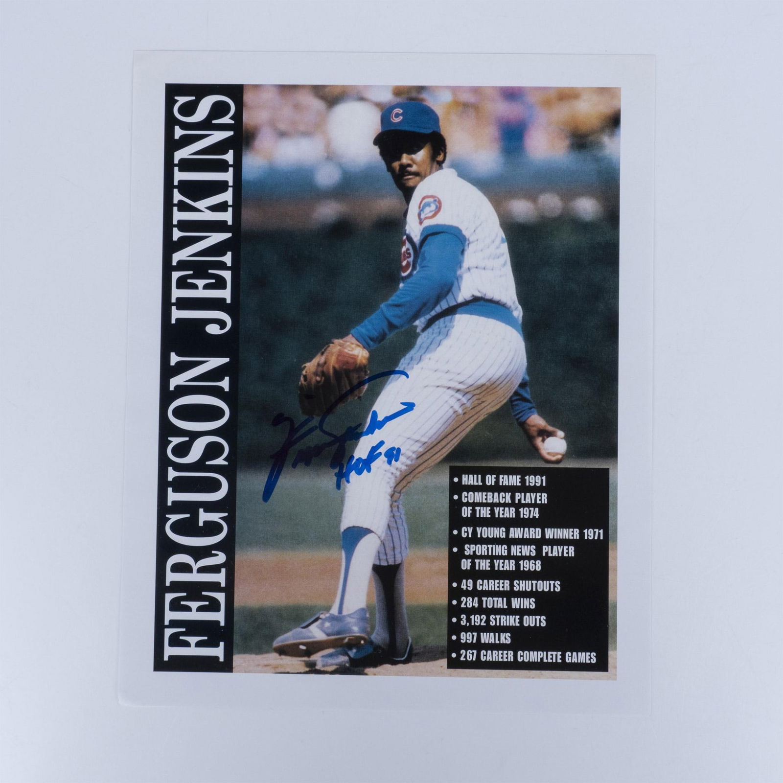 Ferguson Jenkins Autographed Photo with COA (1 of 3)