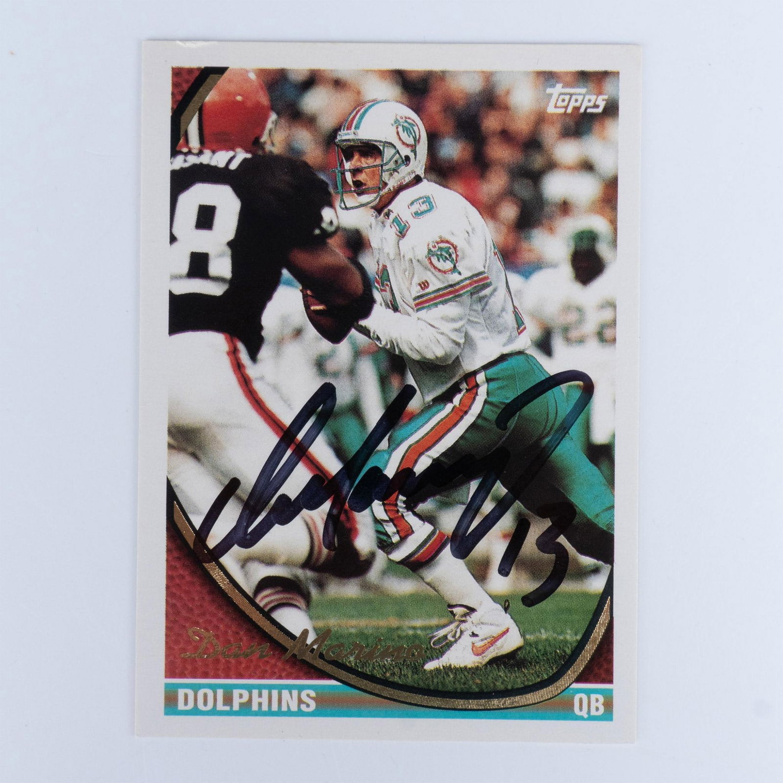 HOF Dan Marino Autographed Topps Football Card with COA (1 of 3)