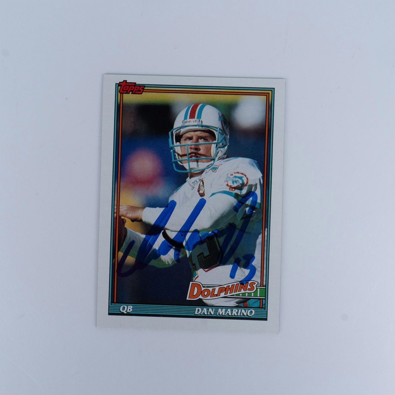 HOF Dan Marino Autographed Topps Football Card with COA (1 of 3)