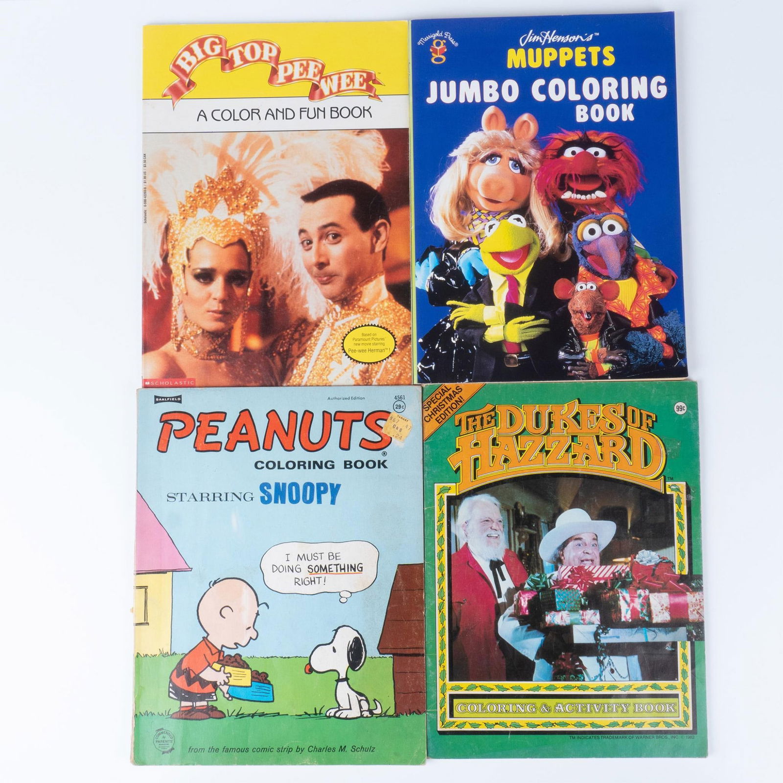 4pc Vintage Muppets Peanuts Pee Wee Herman Coloring Books (1 of 2)