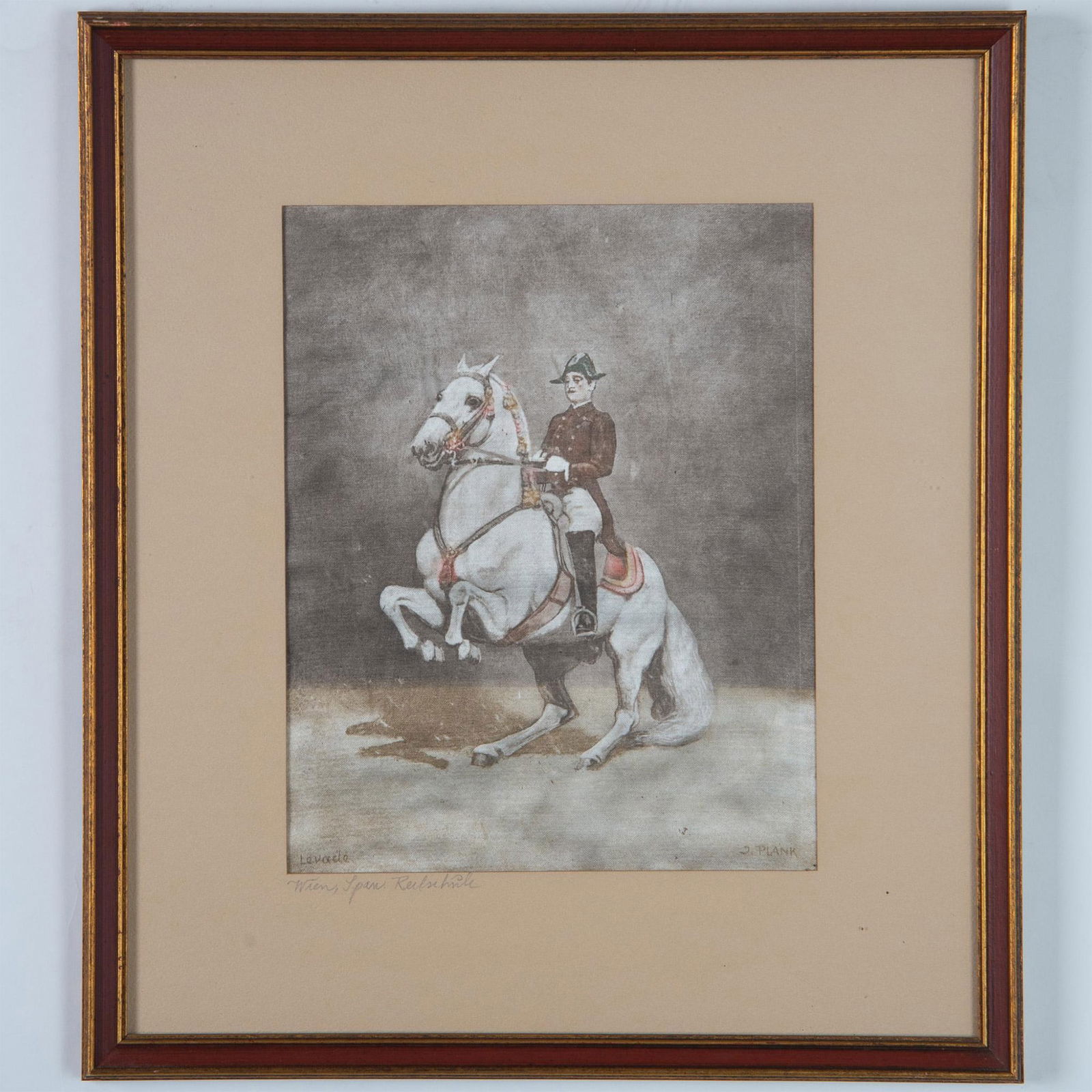 Joseph Plank, Original Color Lithograph on Silk, Equestrian (1 of 10)