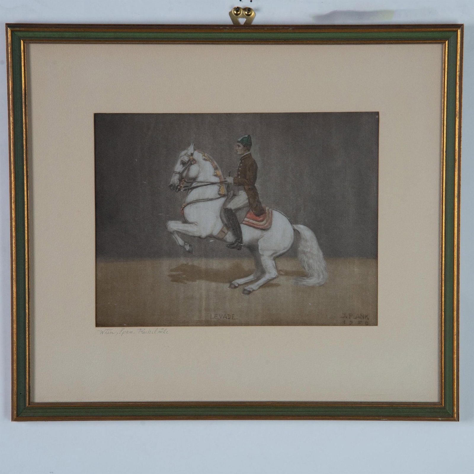 Joseph Plank, Original Color Lithograph on Silk, Equestrian (1 of 8)