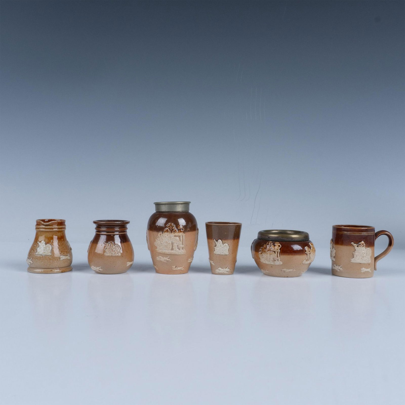 6pc Doulton Lambeth Mini Stoneware Tableware, Hunting & Harvest (1 of 4)