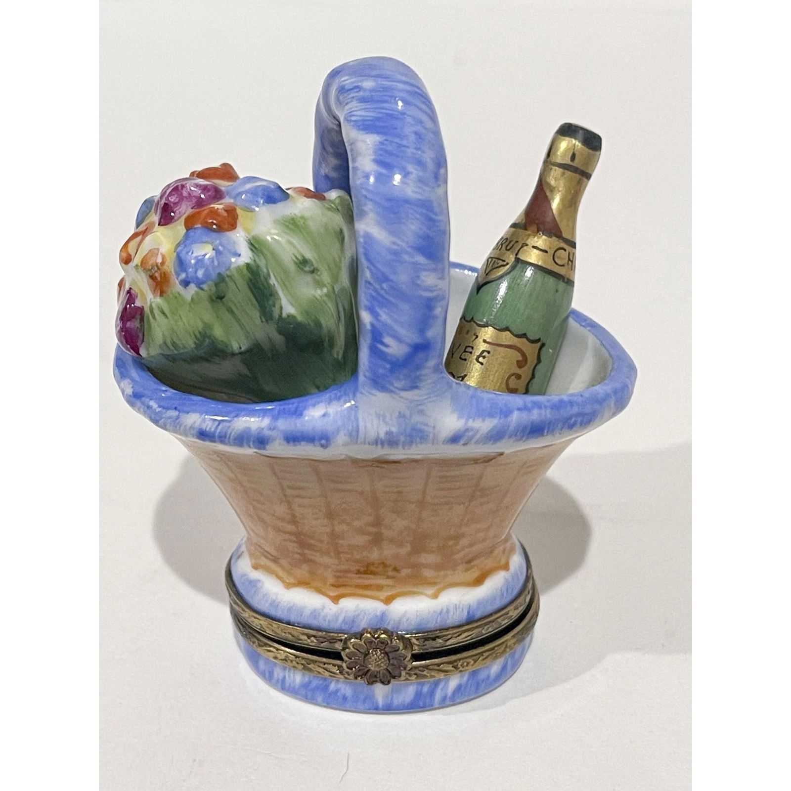 Limited Limoges Keepsake, Picnic Basket Champagne Numbered (1 of 4)