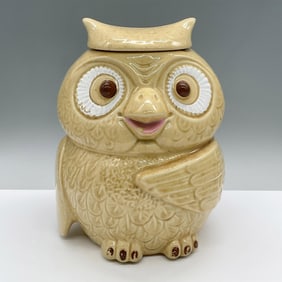 McCoy Cookie Jar with Lid, Cream Owl