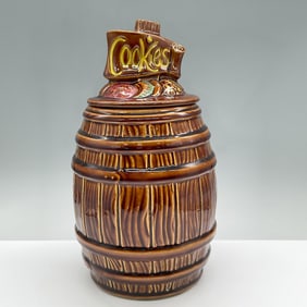 McCoy Cookie Jar with Lid, Cookies Barrel