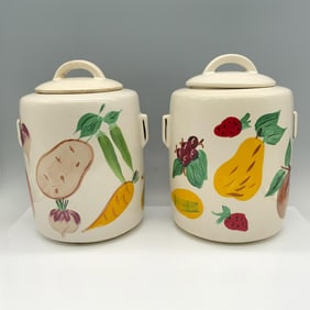 2pc Mccoy USA Collectable Pottery, Vegetable Cookie Jars