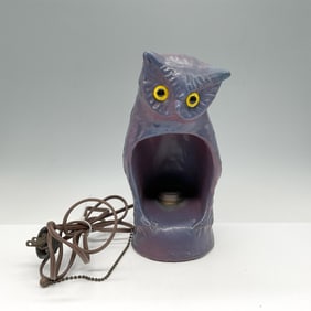 Van Briggle Art Pottery Owl Lamp