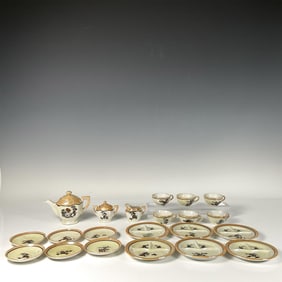 21pc Vintage Japanese Mickey Mouse Children's Tableware