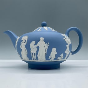 Wedgwood Pale Blue Jasperware Tea Pot