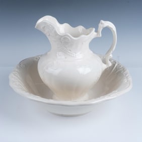 Pair of Liz Ceramic Pitcher and Bowl Set