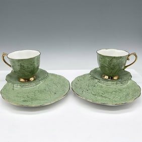 4pc Royal Albert Bone China Gossamer Tea Cups Luncheon Set