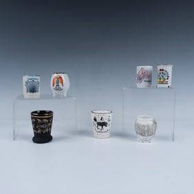 7pc Souvenir Themed Ceramic Art Toothpick Holders