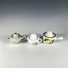3pc Ceramic Botanical Juicer Cups with Reamers