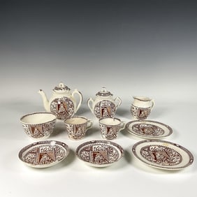 10pc Charles Allerton & Sons Porcelain Tableware, Little Mae