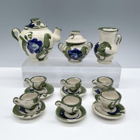 15pc Vintage Pottery Children Tea Service Set