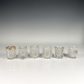 6pc Glass Toothpick Holders