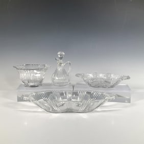 4pc Fostoria Sunray Glass Tableware
