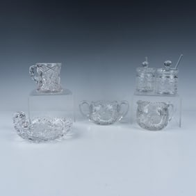 6pc Lead Cut Crystal Tableware