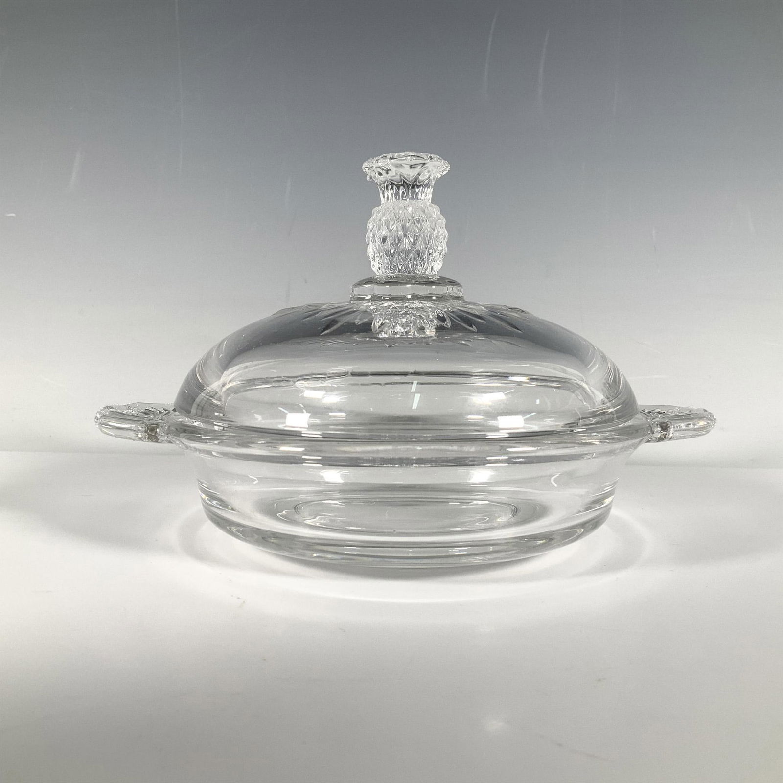 Vintage Heisey Glass Lidded Butter Dish, Plantation (1 of 4)