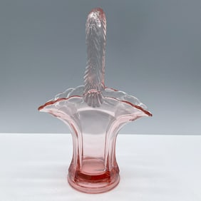 Vintage Tiffin-Franciscan Pink Glass Basket