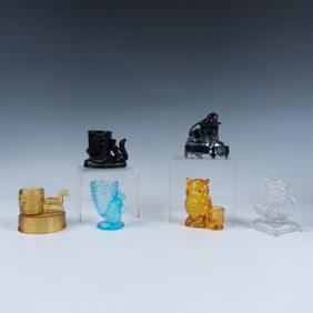 6pc Vintage EAPG Animal Toothpick Holders
