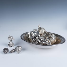 10pc Metal Display Bowl and Display Fruit