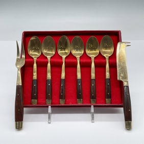 8pc Hand Made Solid Bronze Flatware