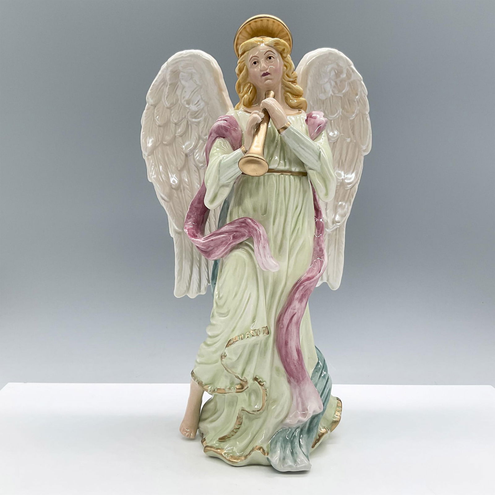 Fitz and Floyd Holiday Figurine, Angel with Horn (1 of 4)