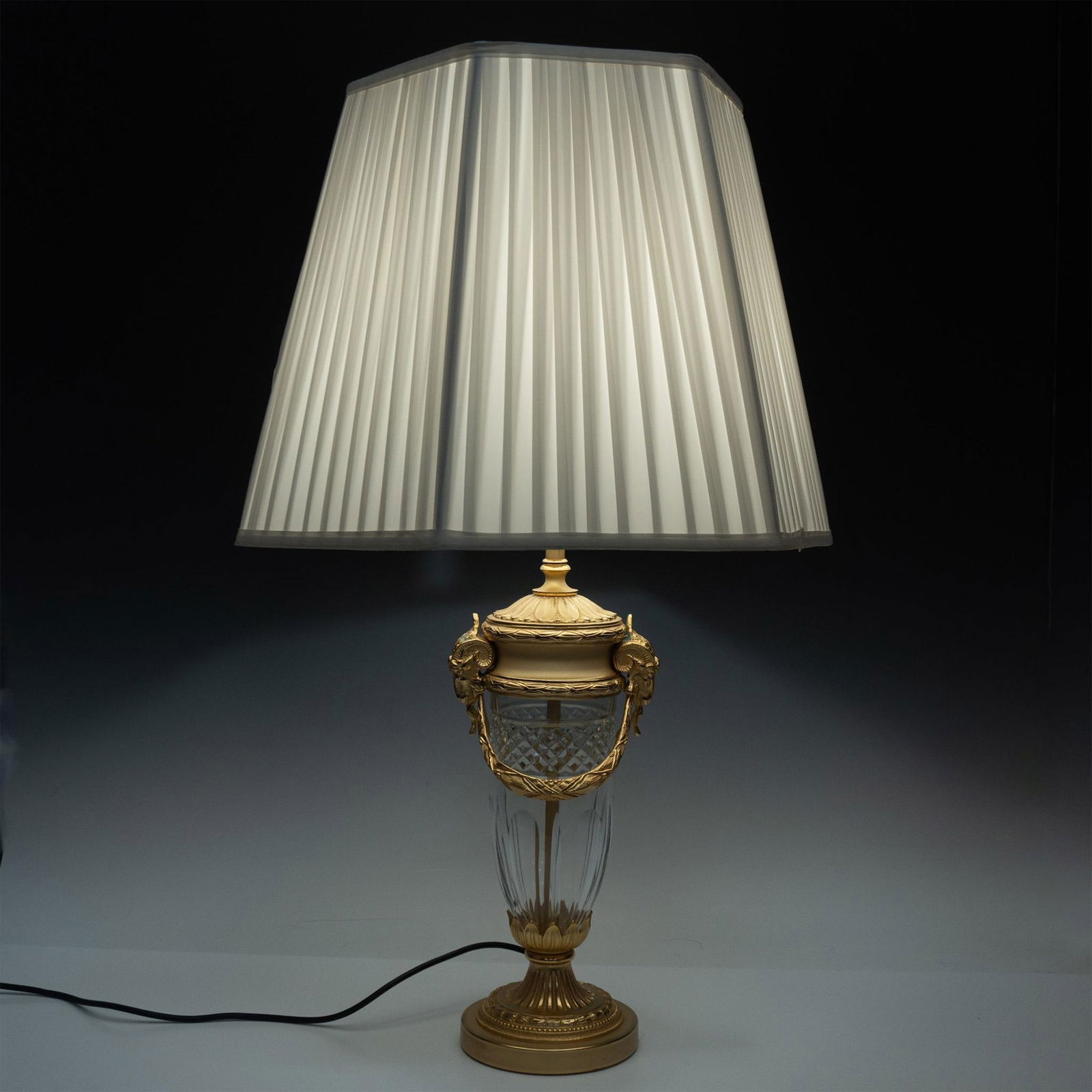 Pair of Ormolu and Crystal Table Lamps (1 of 7)