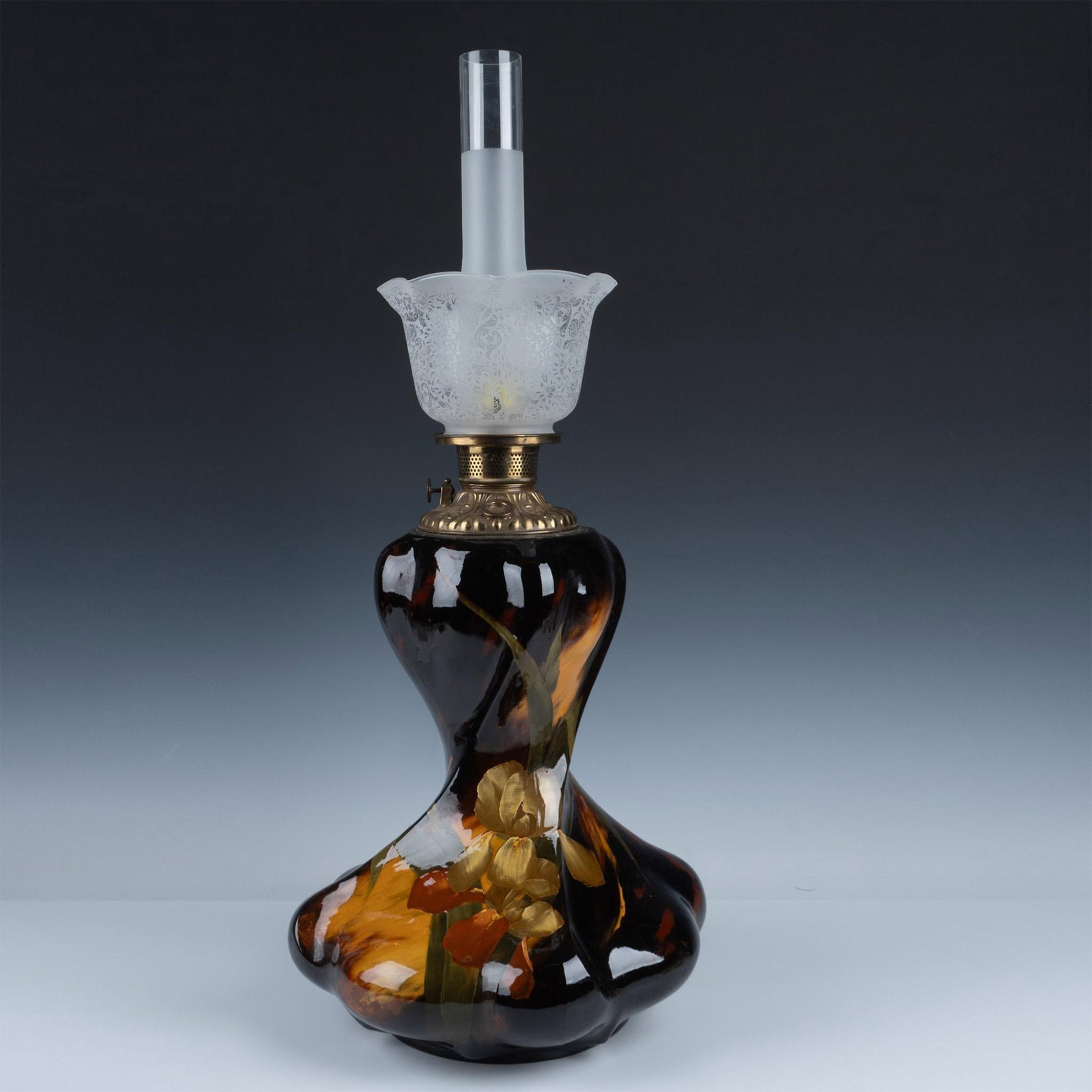 Aurelian Weller Oil Font Table Lamp, Signed & Numbered (1 of 9)