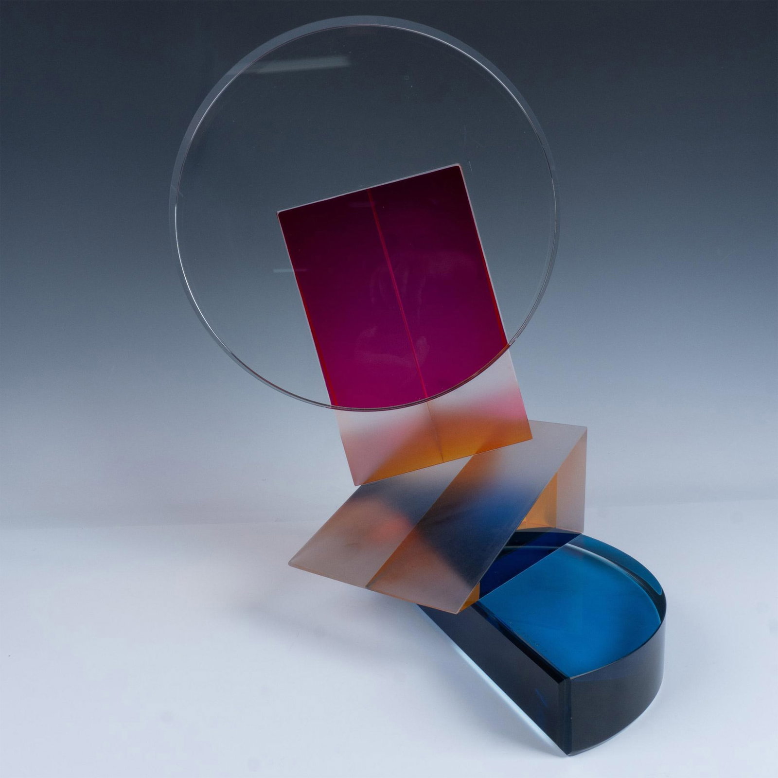 Michael Estes Taylor (American, b. 1944) Art Glass Sculpture, Signed (1 of 5)