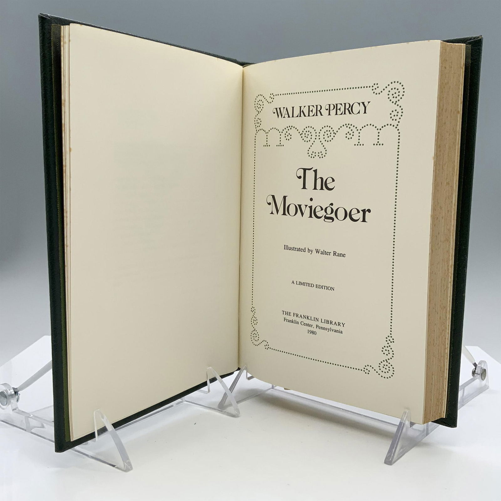 Walker Percy Signed Lt. Ed. Hardcover Gilded Book, The Moviegoer (1 of 5)