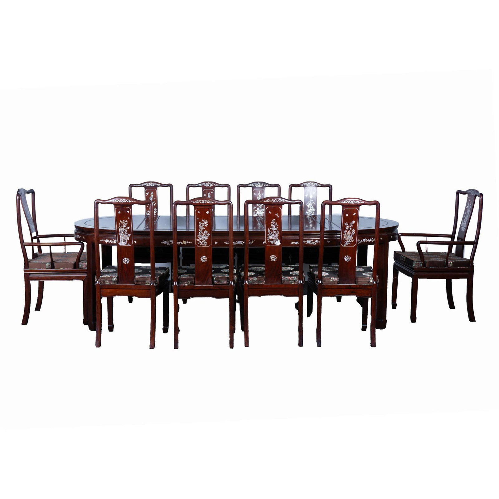 19pc Asian Style Rosewood Dining Set (1 of 16)