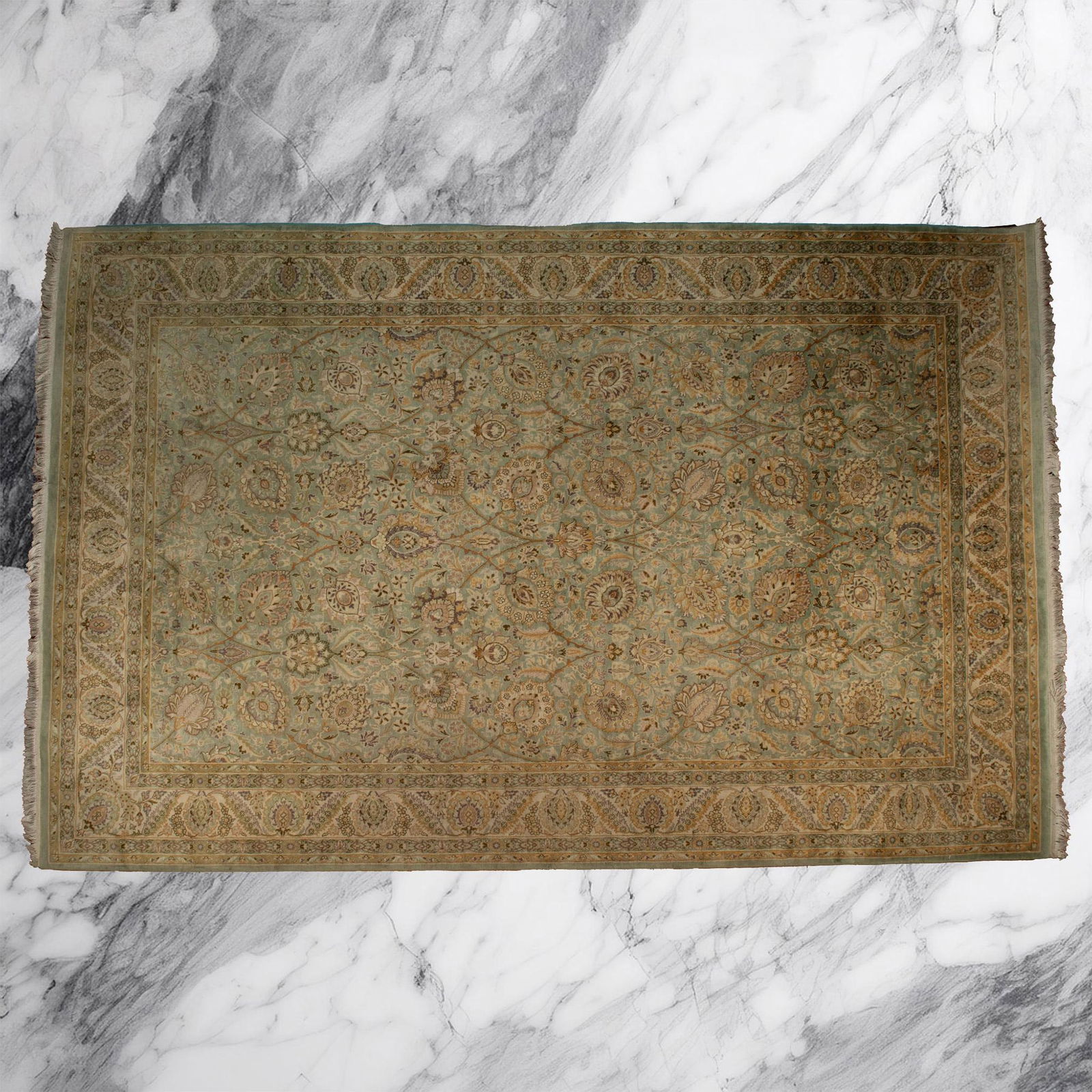 Hand Knotted Persian Style Floral Medallion Rug (1 of 8)