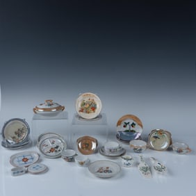 46pc Vintage Children's Play Dishes Grouping