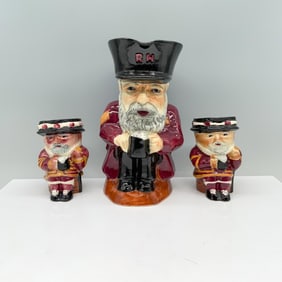 3pc Shorter & Son Toby Jugs, Chelsea Pensioner & Beefeaters
