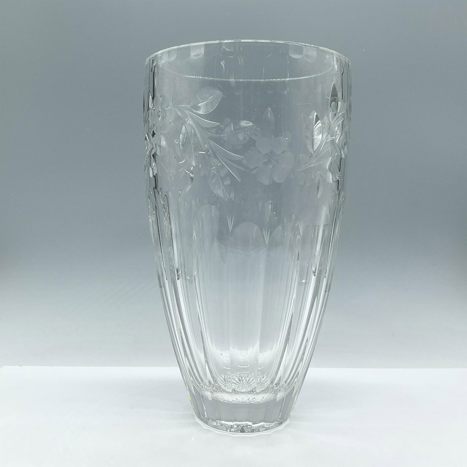 Original Rogaska Tall Crystal Flower Vase, Country Garden (1 of 3)