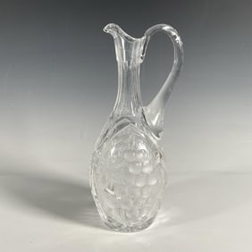 Vintage Clear Cut Glass Pitcher