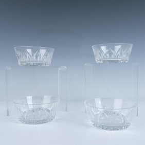 4pc Royal Leerdam Crystal Gothic Sherbet Bowls