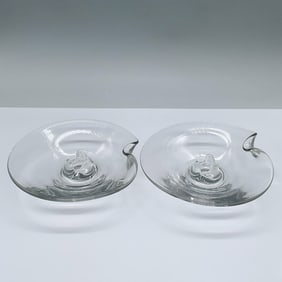 2pc Glass Candle holders