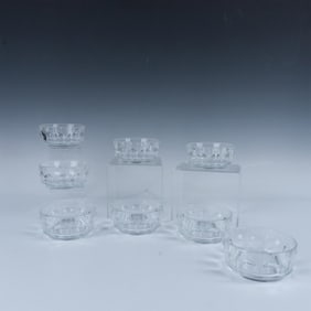 8pc Arcoroc French Glass Fruit & Dessert Bowls