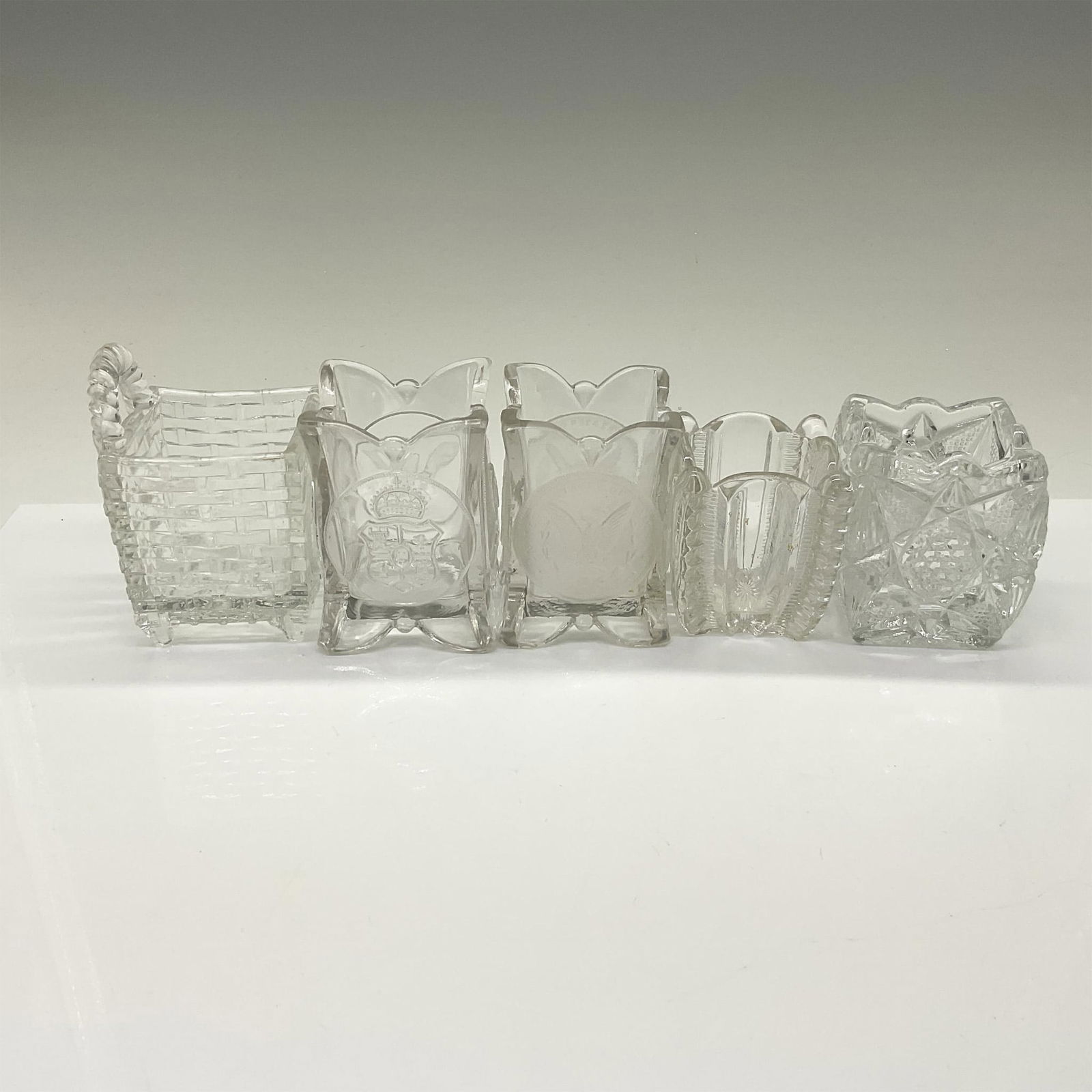 5pc Pattern Glass Toothpick Holders (1 of 3)