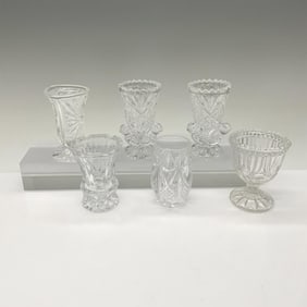 6pc Pattern Glass Toothpick Holders