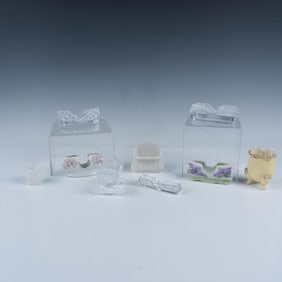 9pc Nursery Themed Ceramic and Glass Toothpick Holders